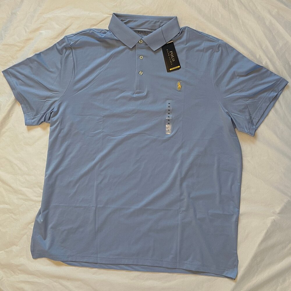 Polo Ralph Lauren Performance Short Sleeve Shirt Men's 2XL Blue Classic Fit